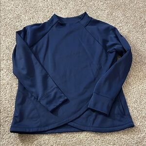 Navy Blue Long Sleeve Top